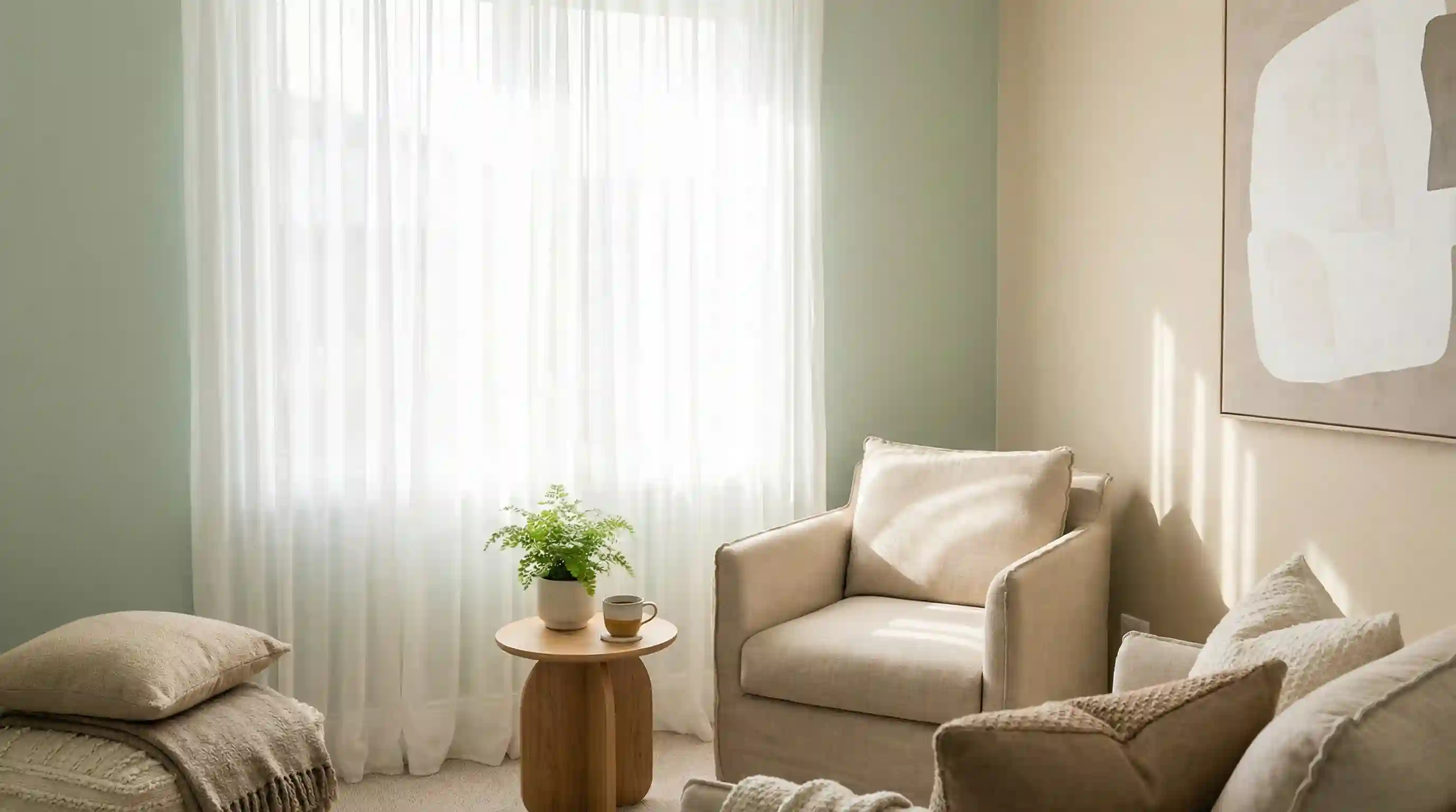 Ambiente acolhedor e tranquilo para reflexão e bem-estar emocional